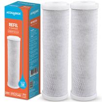 Kit 02 Refil Para Filtro Aqua 230 Carbon Block 9.3/4" POU Acquabios