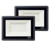 Kit 02 Refletor Led Holofote 200w IP66 Prova IP66 6000K, Refletor Led, Holofote Led, Refletor Fachada, Luminaria Externa