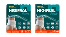 Kit 02 Roupa Intima Higifral Pants Tam G/XG 8Un - Eurofral