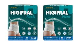 Kit 02 Roupa Intima Higifral Pants Tam P/M 8Un - Eurofral