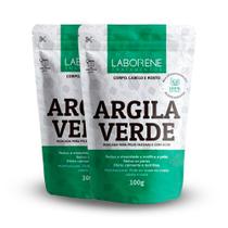 Kit 02 Sachê De Argila Em Pó Verde Laborene 100g