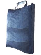 KIT 02 Sacolão Em Retalhos Jeans Grosso 120 Litros 90x74x50