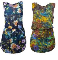 Kit 02 Saída de Praia Curta Vestido Transparente Coloridos Verão Regata