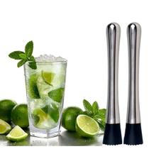 Kit 02 Socador Macerador Inox Drinks Caipirinha Bartender