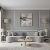 Kit 02 Sofá Decorativo Curvo Orgânico Nature Gaia Veludo Veludo Cinza Claro - Montanaris Decor Kit 02 Sofá Decorativo Curvo Orgânico Nature Gaia Veludo Veludo Cinza Claro - Montanaris Decor