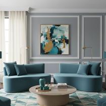 Kit 02 Sofá Decorativo Curvo Orgânico Nature Gaia Veludo Veludo - Montanaris Decor