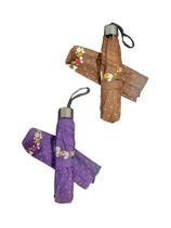 Kit 02 Sombrinha Fem Al Super Leve Voyagem Roxo E Mar 3025