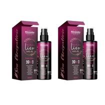 Kit 02 Spray Protetor Térmico 10 em 1 Capilar Meu Liso Minha Vida Condicionador Antifrizz Reparador Pontas Profissional