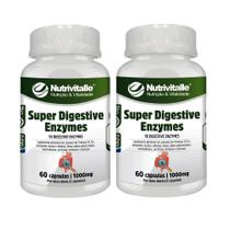 Kit 02 Super Digestive Enzymes 1000Mg 60Caps Nutrivitalle