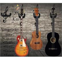 Kit 02 Suportes Clave de Sol De Parede Para Violão Guitarra Musical - MJ SUPORTES