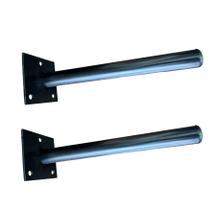 Kit 02 Suportes De Anilha Fixo para Parede Preto