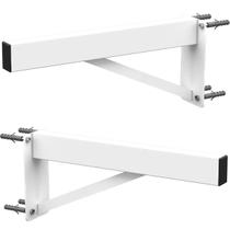 Kit 02 Suportes para Pia Cozinha Granito Parafusar Grapa Bancada Mármore 80 cm Robusto - Branco Kit 02 Suportes para Pia Cozinha Granito Parafusar Grapa Bancada Mármore 80 cm Robusto - Branco