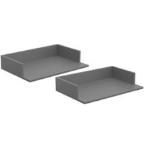 Kit 02 Suportes Suspensos Para Micro-ondas Forno 60x40 Cm Class L03 Cinza Kit 02 Suportes Suspensos Para Micro-ondas Forno 60x40 Cm Class L03 Cinza
