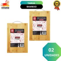 Kit 02 Tábua De Bambu Para Carne Legumes Churrasco 32x22cm Kit 02 Tábua De Bambu Para Carne Legumes Churrasco 32x22cm
