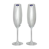 Kit 02 Taças Champanhe Flute Cristal 220ml Bohemia Colibri