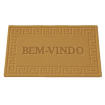 Kit 02 Tapete Antiderrapante Capacho Welcome 38 cm X 58 cm Porta Entrada Sala Bem Vindo Acabamento PVC