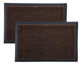 Kit 02 Tapete Capacho de Porta Habitat 60x40 Alto Relevo Emborrachado Kit 02 Tapete Capacho de Porta Habitat 60x40 Alto Relevo Emborrachado