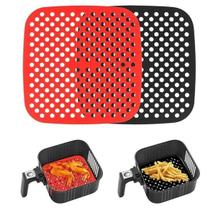 Kit 02 Tapete Protetor Silicone Para Air Fryer Fritadeira Universal Não Gruda Kit 02 Tapete Protetor Silicone Para Air Fryer Fritadeira Universal Não Gruda
