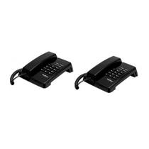 Kit 02 Telefones Com Fio TC 50 Premium Preto Intelbras
