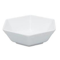 Kit 02 Tigelas Melamina Hexagonal Branca 1 Litro