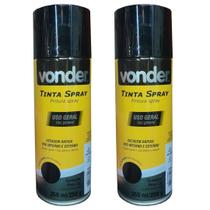 Kit 02 tinta spray preto brilhante 350ml vonder Kit 02 tinta spray preto brilhante 350ml vonder