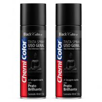 Kit 02 Tintas Spray 400ml Para Uso Geral Multiuso Secagem Rápida - Chemicolor Kit 02 Tintas Spray 400ml Para Uso Geral Multiuso Secagem Rápida - Chemicolor
