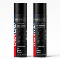 Kit 02 Tintas Spray 400ml Para Uso Geral Multiuso Secagem Rápida - Chemicolor