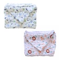 Kit 02 Toalhas de Banho Bebê Soft Fralda com Capuz 85cm x1m