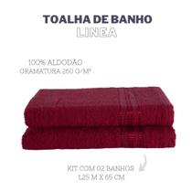 Kit 02 toalhas de banho linea Toalhas de Banho Felpuda 100% Algodao Hipoalergenica