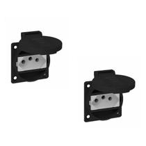 Kit 02 Tomadas de Embutir TBSEN 2P + T 20A Com Tampa Sibratec - Preto/Branco Kit 02 Tomadas de Embutir TBSEN 2P + T 20A Com Tampa Sibratec - Preto/Branco