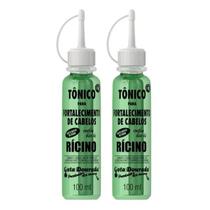Kit 02 Tônico Rícino Gota Dourada 100ml Fortalecimento