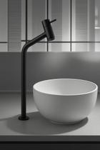 Kit 02 Torneiras com Bica Alta Preto Fosco Para Banheiro Água Fria F139