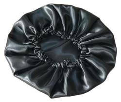 Kit 02 Toucas Cetim Lux Antifrizz Dormir Toca Seda - Preto