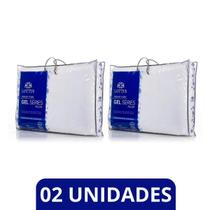 Kit 02 Travesseiro Gel Massageador Ultracooling Memory Foam