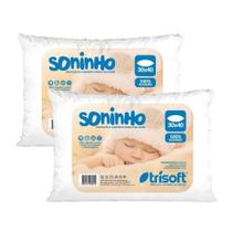 Kit 02 Travesseiros Bebê 30x40cm Soninho Hipoalergênico Trisoft