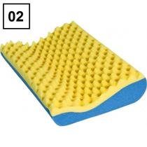 Kit 02 Travesseiros Cervical Comfort Luck Ortopédico Caixa de Ovo Luckspuma