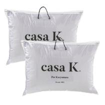 Kit 02 Travesseiros Kacyumara Toque de Pluma 100% Algodão 233 Fios