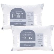 Kit 02 Travesseiros King Toque de Pluma Lavive Firme 0,50x0,90m Kit 02 Travesseiros King Toque de Pluma Lavive Firme 0,50x0,90m