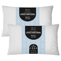Kit 02 Travesseiros Látex em Flocos Latexfoam Basic Médio 15cm Kit 02 Travesseiros Látex em Flocos Latexfoam Basic Médio 15cm