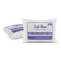 Kit 02 Travesseiros Micropercal 400 Fios Fibra Siliconizada 50x70cm Lavável, Antiácaro, Antialérgico Soft Max Kit 02 Travesseiros Micropercal 400 Fios Fibra Siliconizada 50x70cm Lavável, Antiácaro, Antialérgico Soft Max