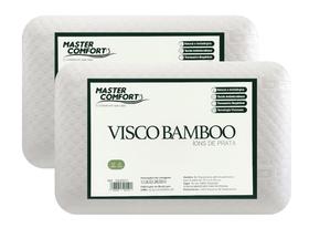 Kit 02 Travesseiros Viscoelástico Fibra de Bambu e Íons de Prata