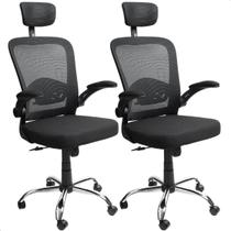 Kit 02 un Cadeira Escritorio Presidente Giratória Ergonômica prime.office P100 VICKY