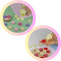 Kit 02 un Ejetor Max p/ Doces e Brigadeiros Flores/Corações