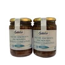 Kit 02 Un Filé De Anchova Di Salerno Em Óleo Comestível 550g