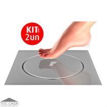 Kit 02 un ralo click quadrado 15x15 Kit 02 un ralo click quadrado 15x15