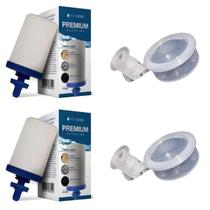 Kit 02 un Vela Oásis Água Alcalina Tripla Ação Prata + 02 un Boia Original Oasis Dosadora