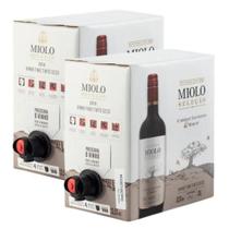 Kit 02 Un Vinho Tinto Miolo Seleção Cabernet&merlot Bag 3l