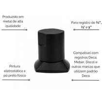 Kit 02 und Acabamento De Registro Preto Encaixe Padrão Deca Docol 1.2 e 3.4