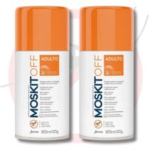Kit 02 UND Repelente Aerosol Moskitoff Adulto 165ml Com DEET e Aloe Vera Farmax Dengue Chikungunya