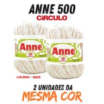 KIT 02 uni Linha Fio Anne 500 Circulo Multicolor Crochê Trico